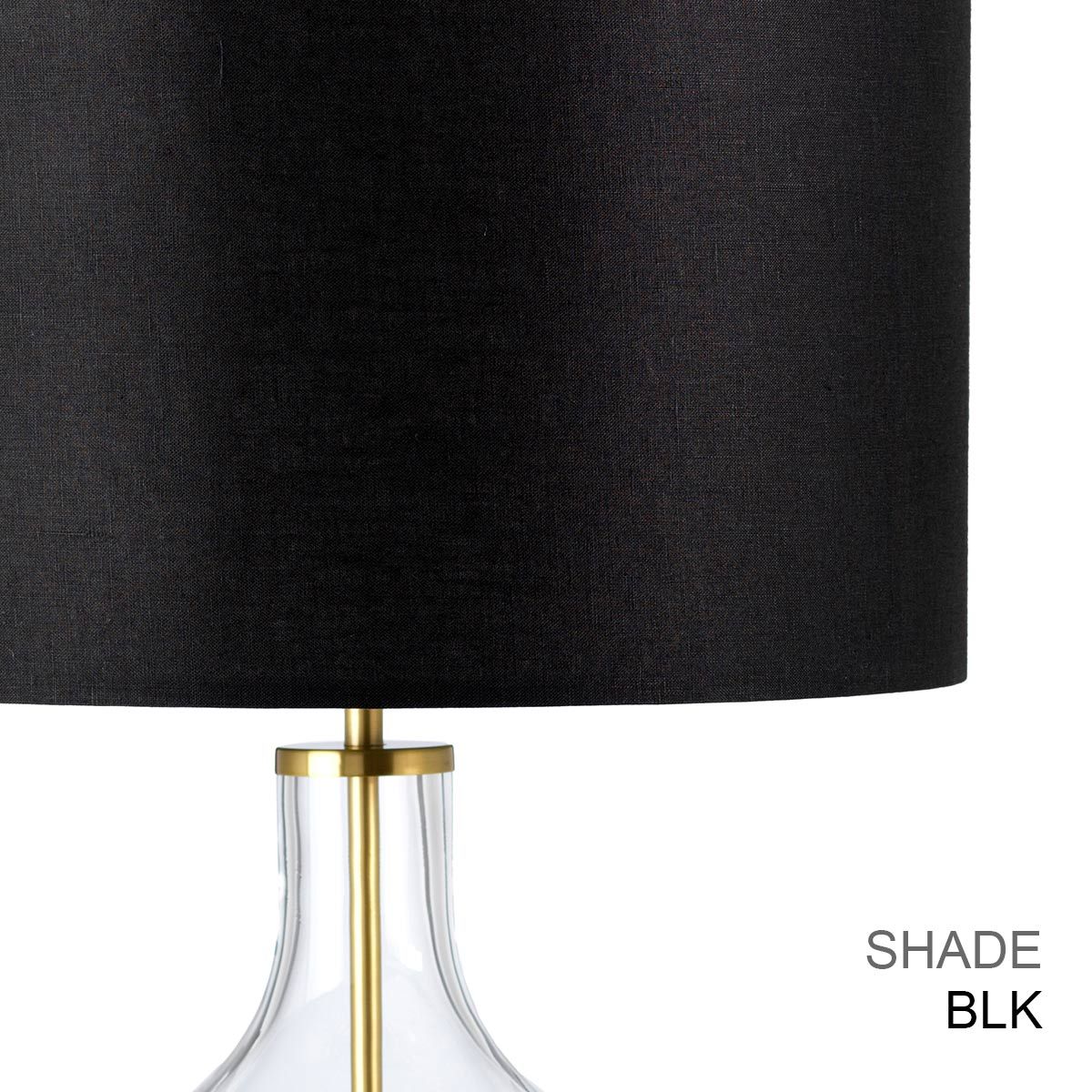Elstead Orb Single Table Lamp - Aged Brass & Black Shade
