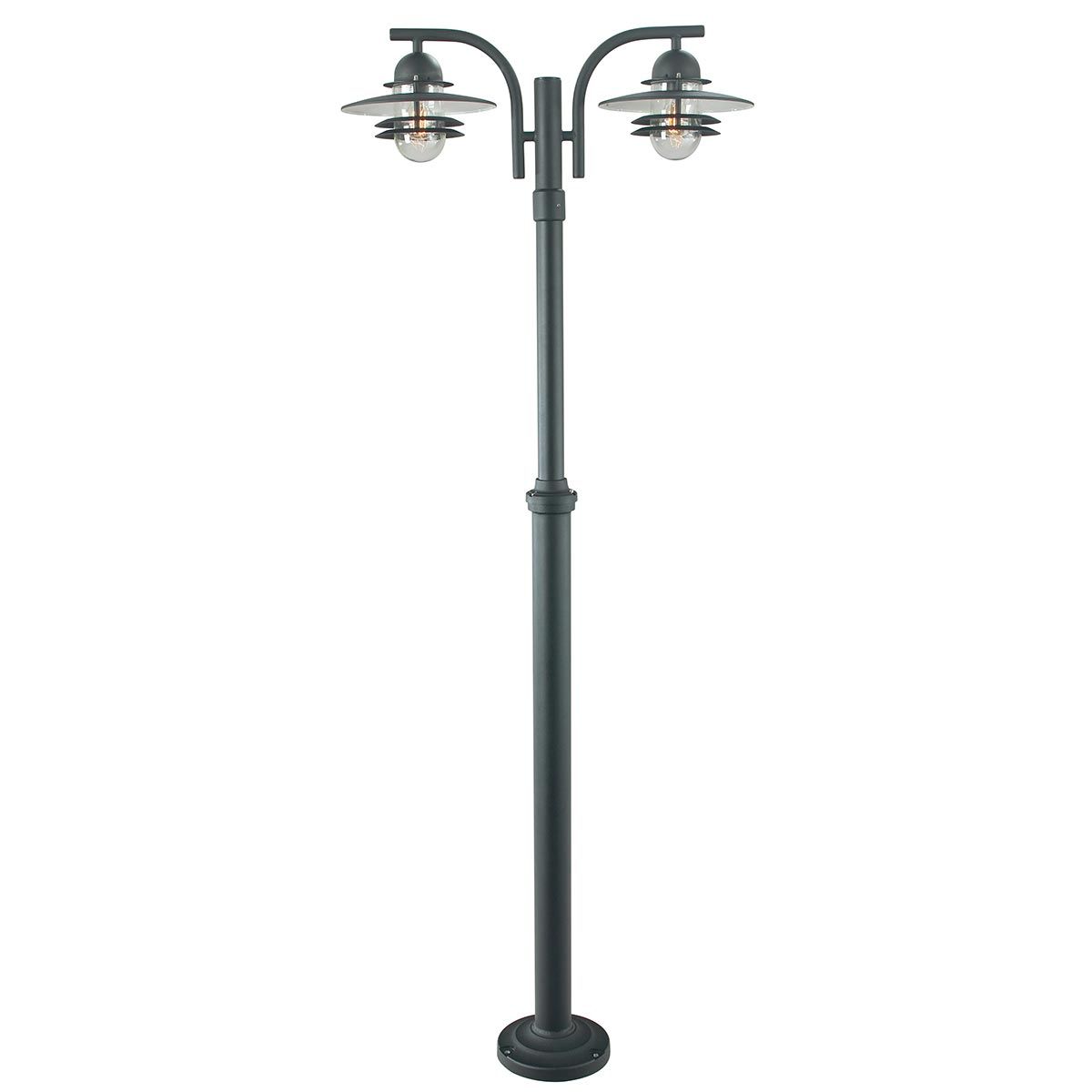 Norlys Oslo 2 Light Lamp Post - Black