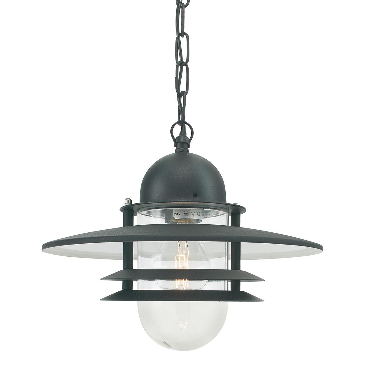 Norlys Oslo Single Chain Lantern - Black