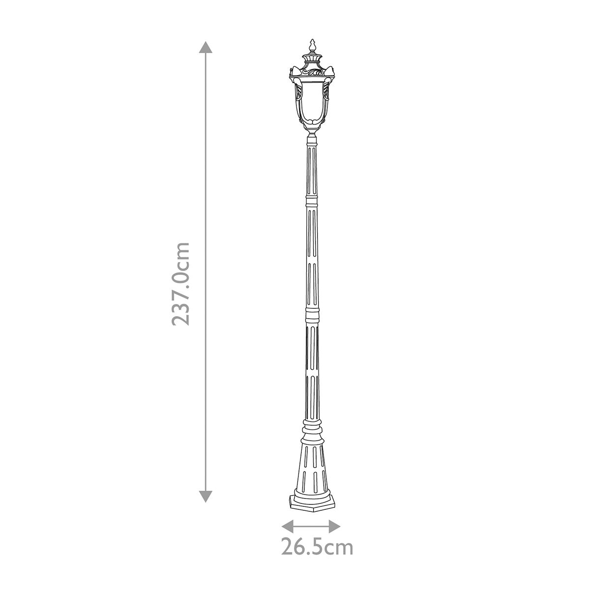 Elstead Philadelphia 3 Light Large Lamp Post - Old Bronze