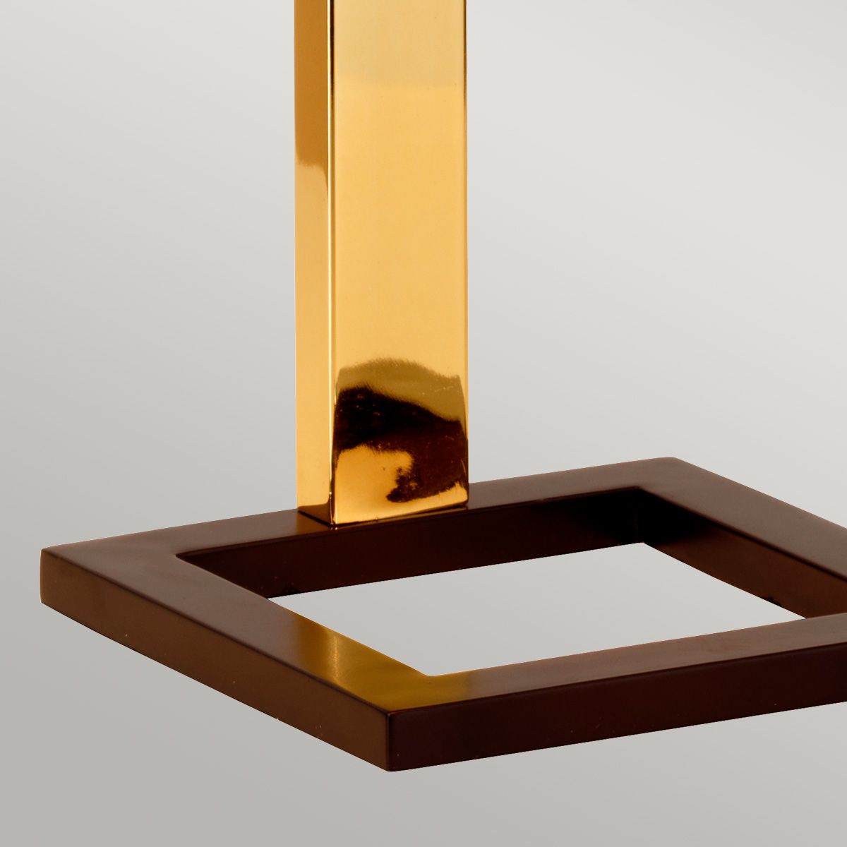 Elstead Plein Single Table Lamp - Dark Brown & Polished Gold