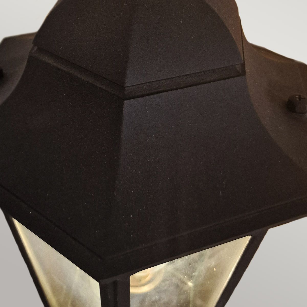 Elstead Parish Single Up Wall Lantern - Black