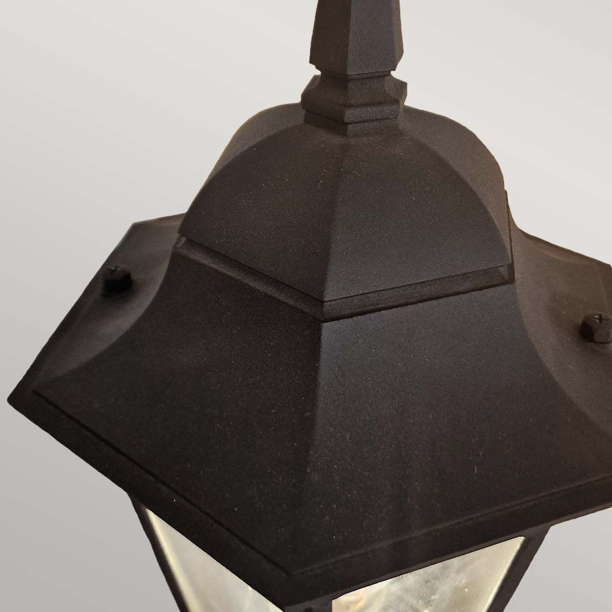 Elstead Parish Single Down Wall Lantern - Black