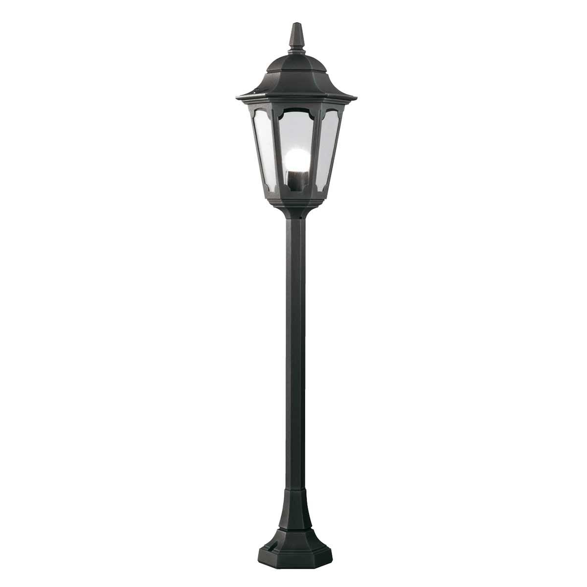 Elstead Parish Single Pillar Lantern - Black