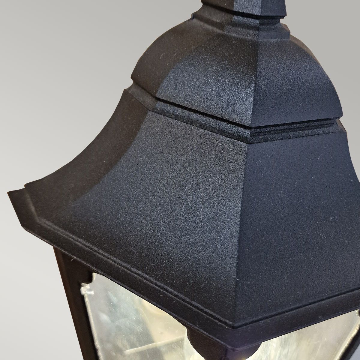 Elstead Parish Single Half Lantern - Black