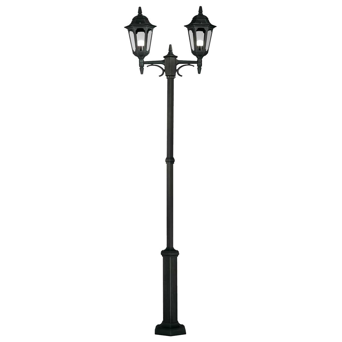 Elstead Parish 2 Light Twin Lamp Post - Black