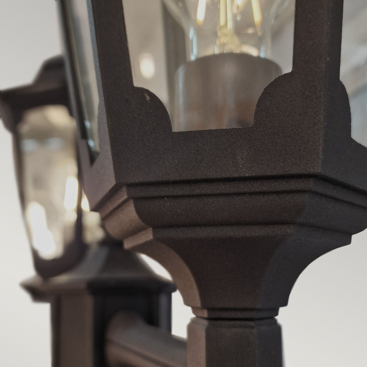 Elstead Parish 2 Light Twin Lamp Post - Black