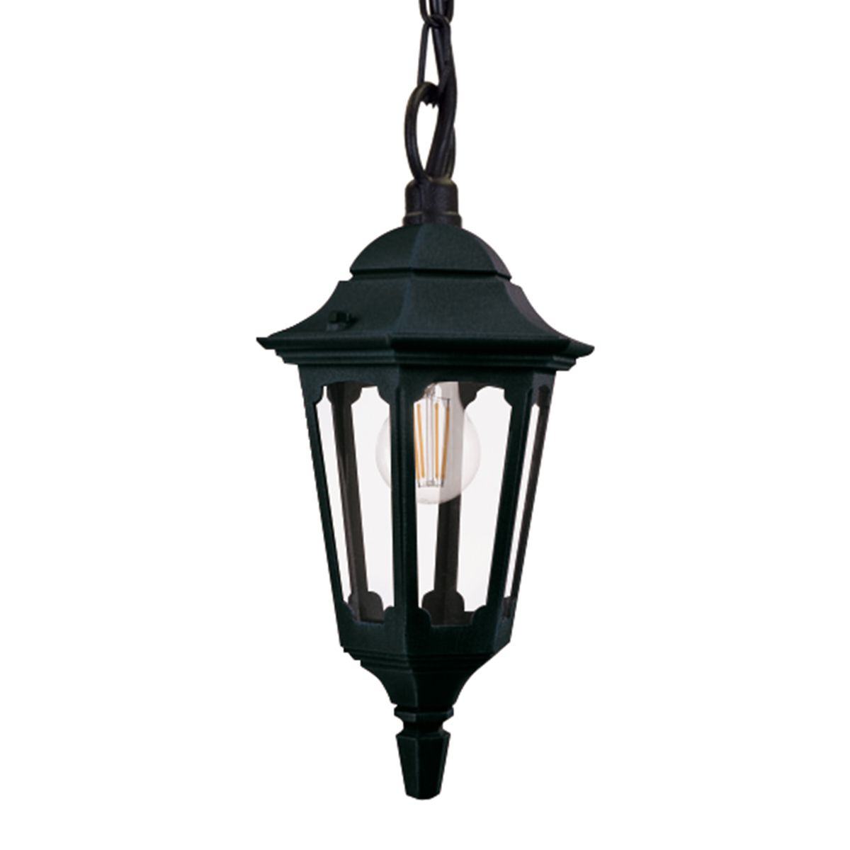 Elstead Parish 1 Light Chain Lantern - Black