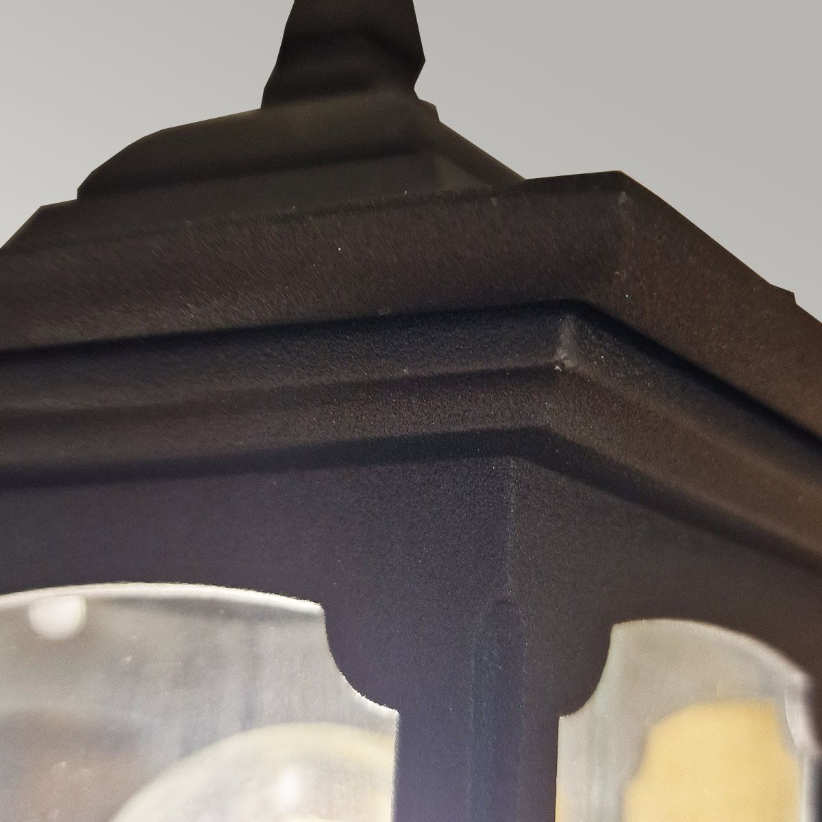 Elstead Parish Mini Single Up Wall Lantern - Black