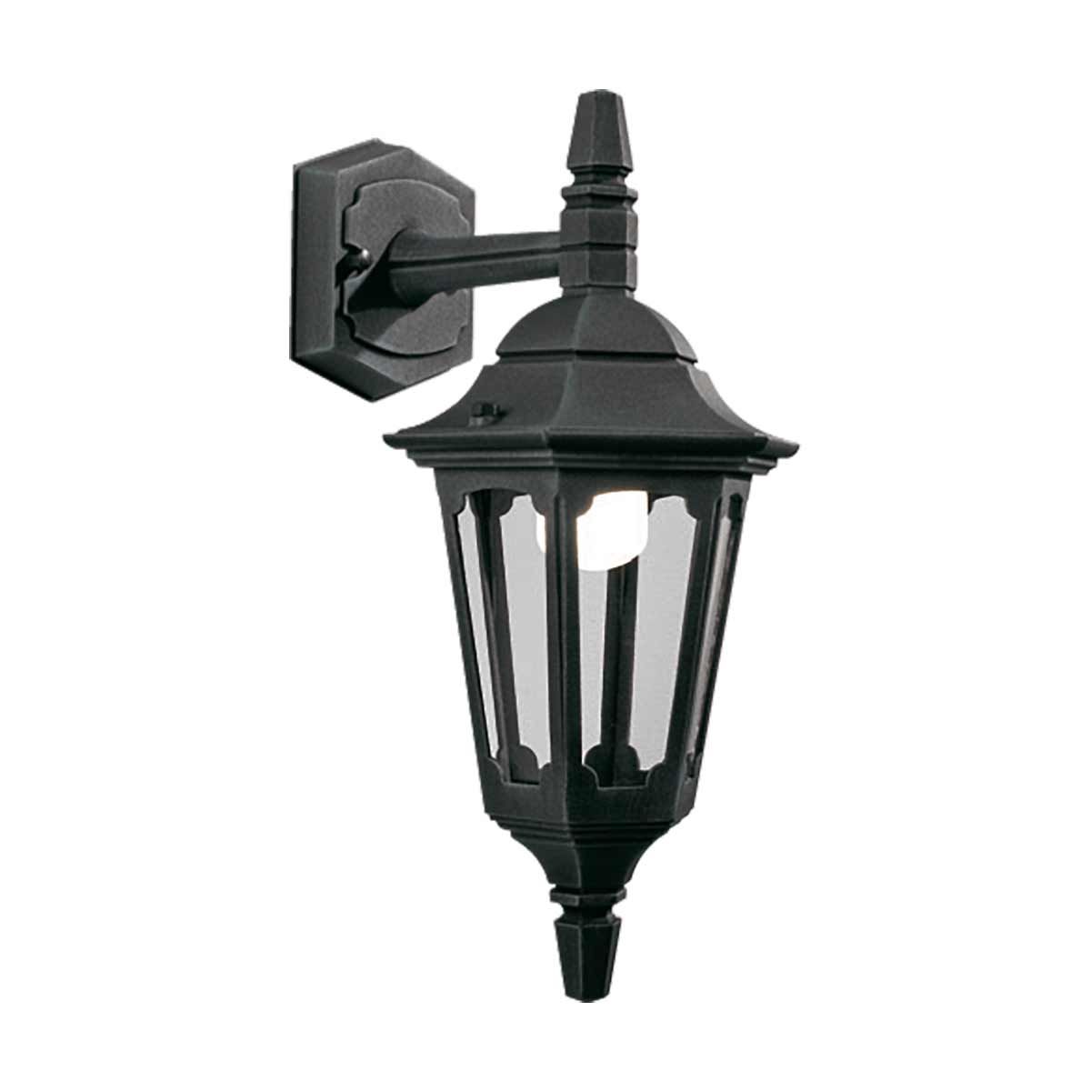 Elstead Parish Mini Single Down Wall Lantern - Black