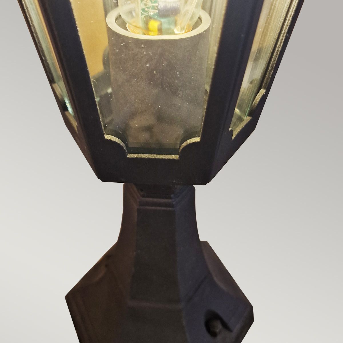 Elstead Parish Mini Single Pedestal Lantern - Black