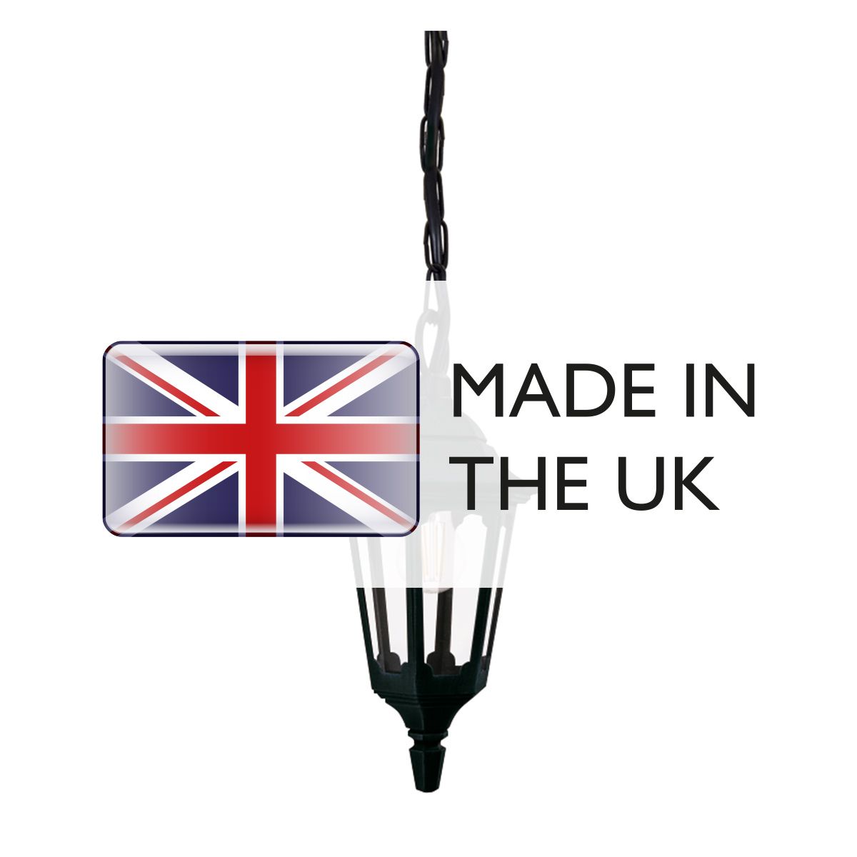 Elstead Parish Mini 1 Light Chain Lantern - Black