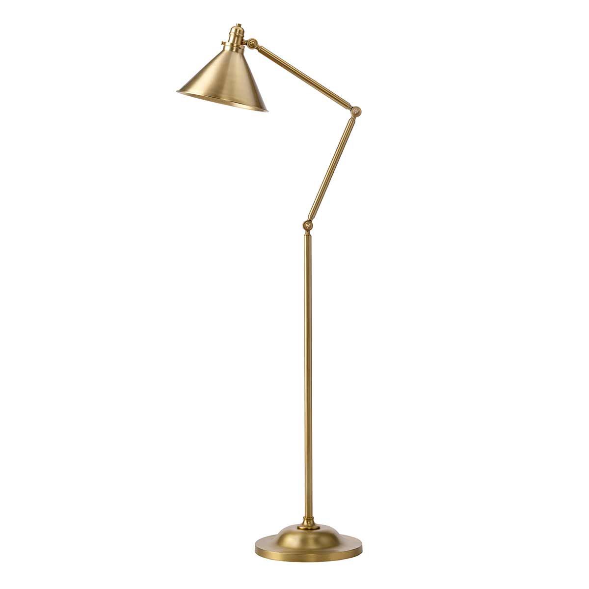 Elstead Provence Single Floor Lamp - Aged Brass