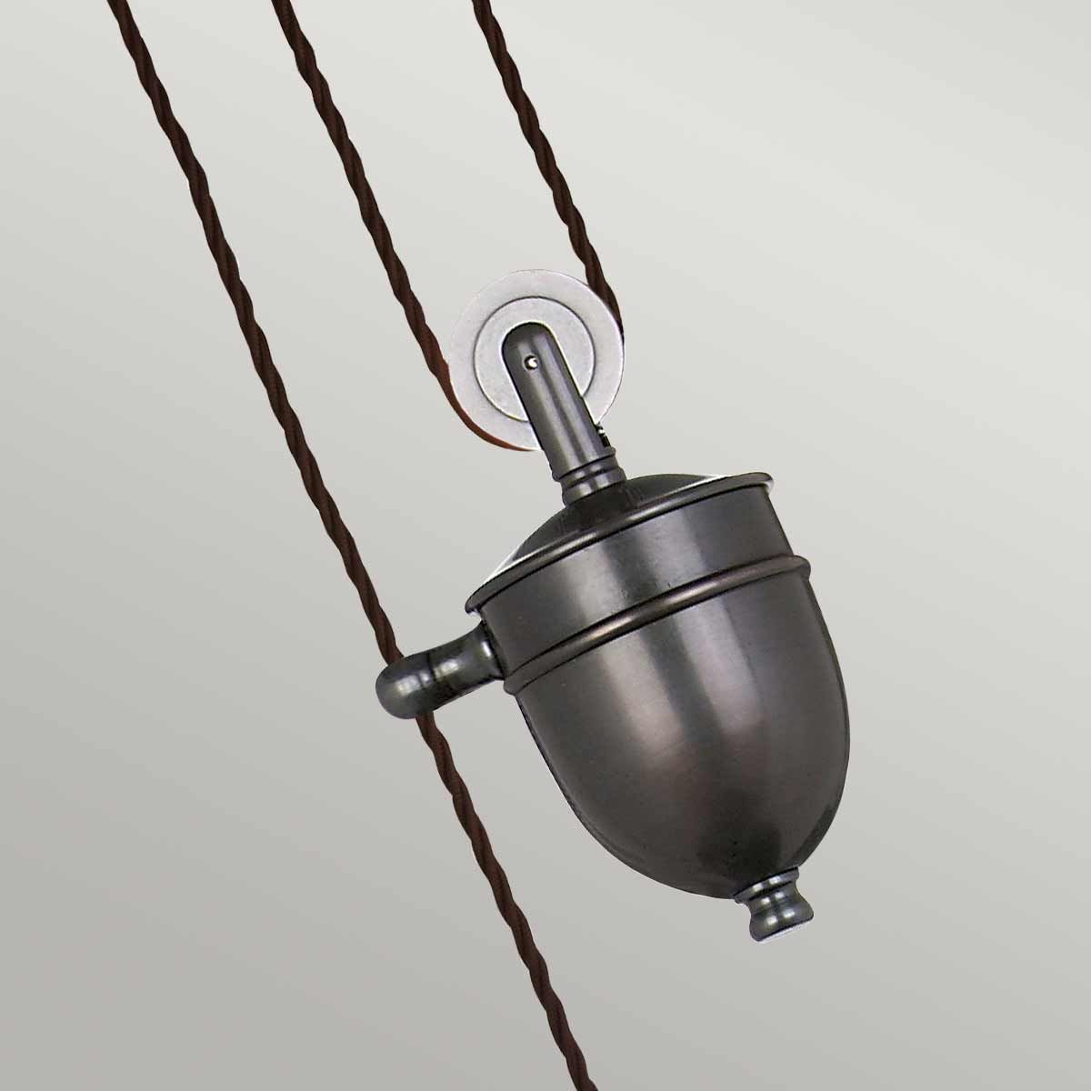 Elstead Provence Single Rise and Fall Pendant - Old Bronze
