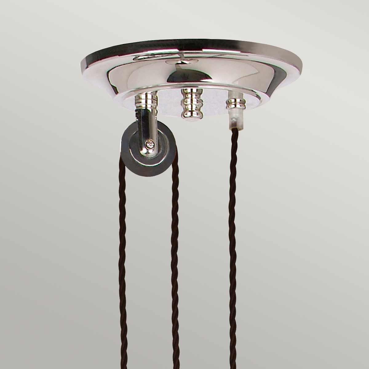Elstead Provence Single Rise and Fall Pendant - Polished Nickel