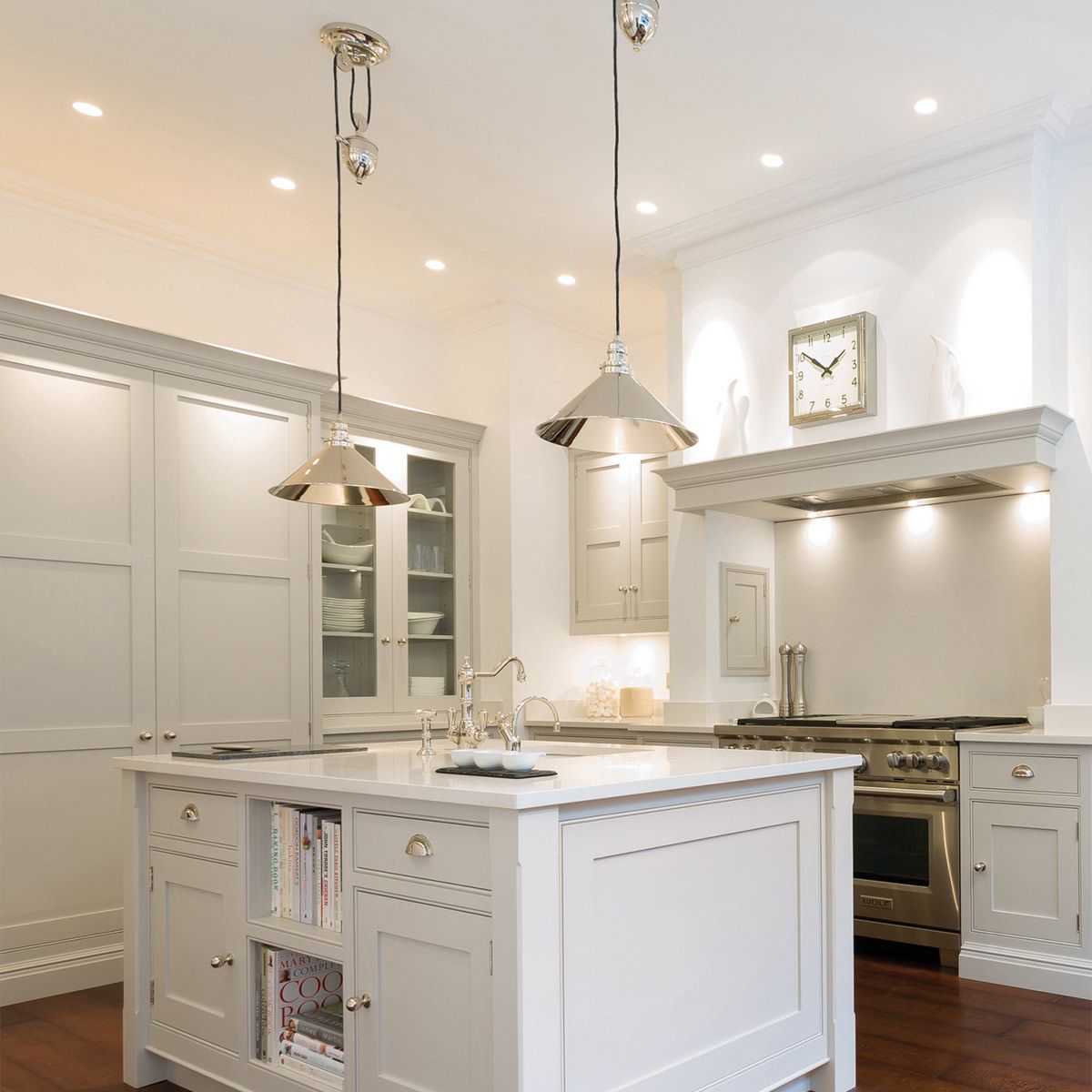 Elstead Provence Single Rise and Fall Pendant - Polished Nickel