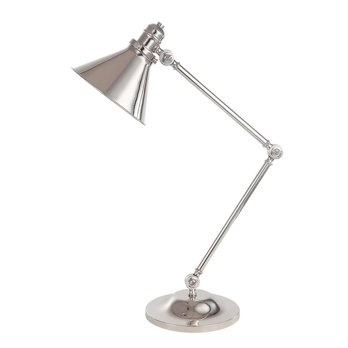 Elstead Provence Single Table Lamp - Polished Nickel