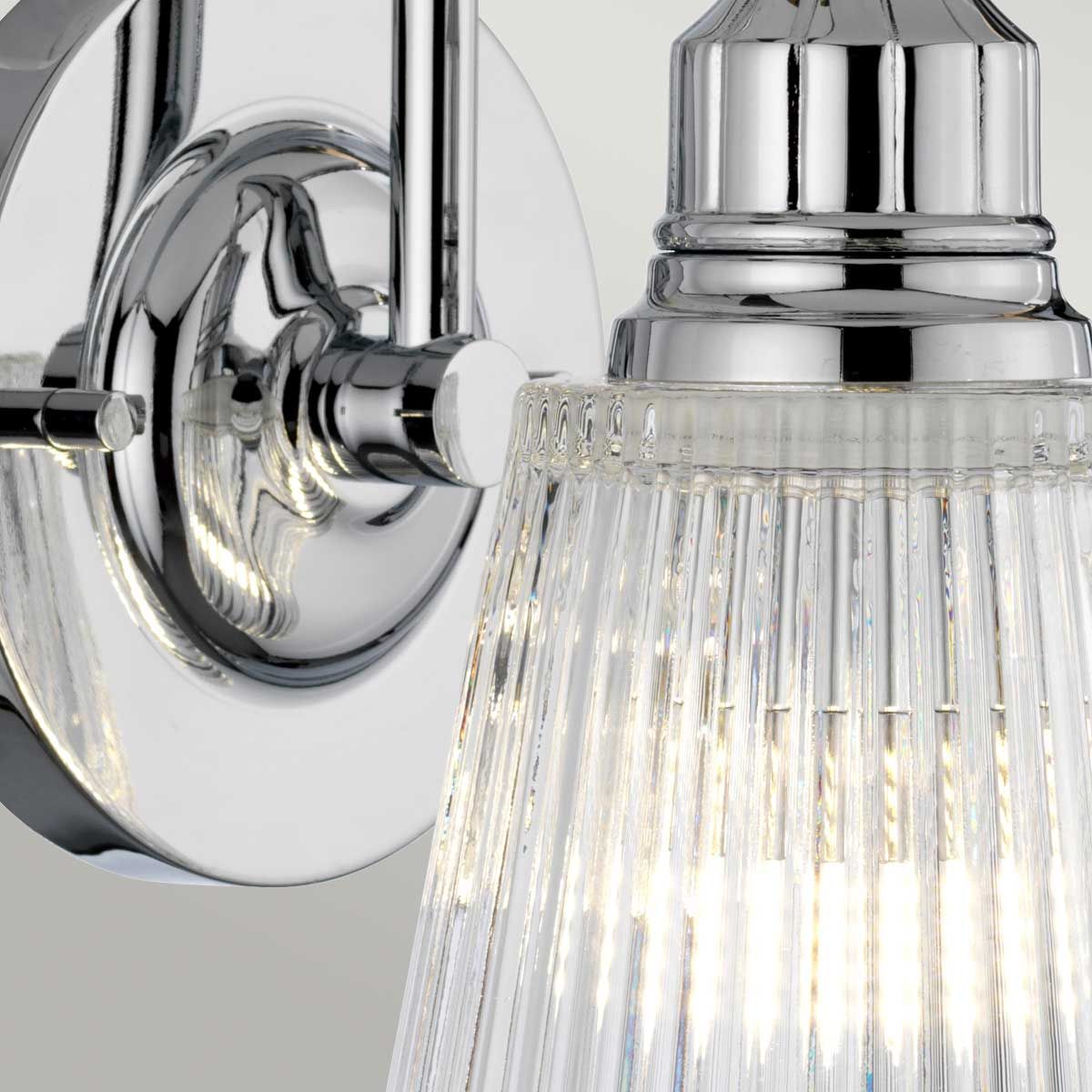 Quintiesse Addison Single Bathroom Wall Light - Polished Chrome