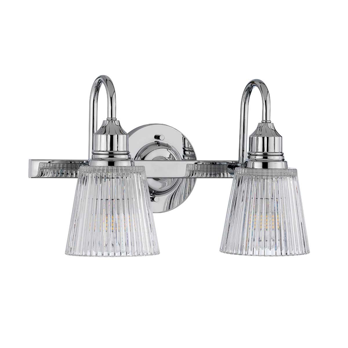 Quintiesse Addison 2 Light Bathroom Wall Light - Polished Chrome