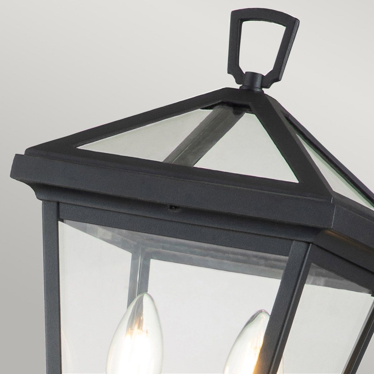 Quintiesse Alford Place 2 Light Pillar Lantern - Museum Black