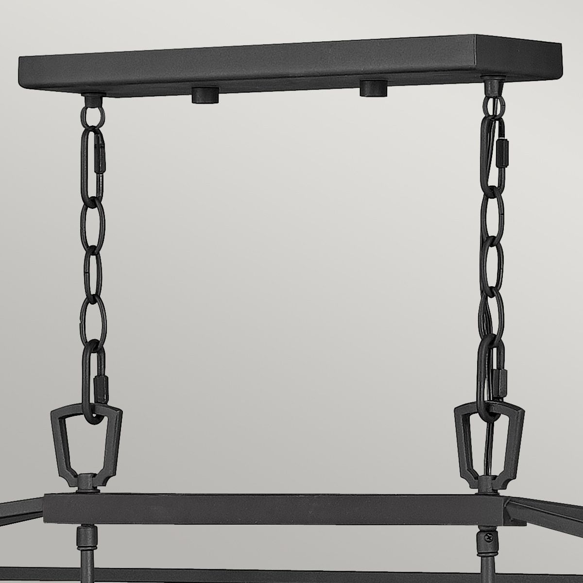 Quintiesse Alford Place 6 Light Outdoor Linear Pendant - Museum Black