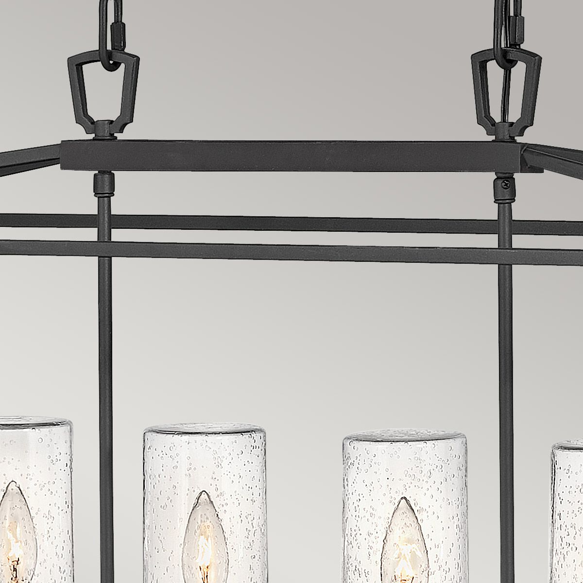 Quintiesse Alford Place 6 Light Outdoor Linear Pendant - Museum Black