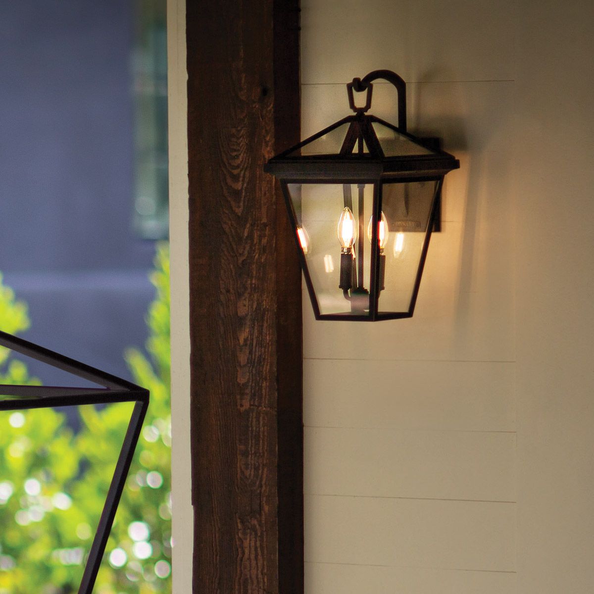 Quintiesse Alford Place 2 Light Medium Wall Lantern - Museum Black