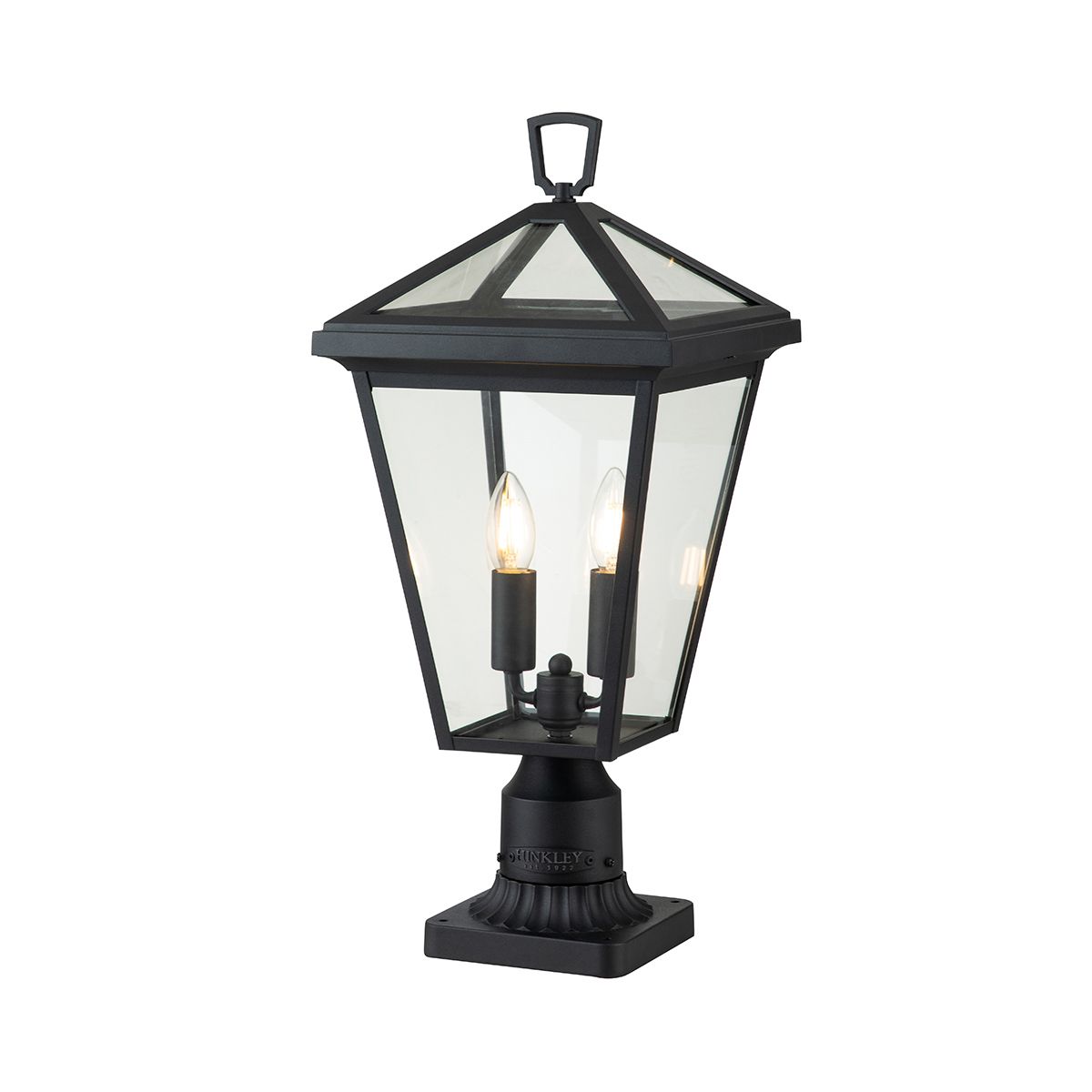 Quintiesse Alford Place 2 Light Pedestal Lantern - Museum Black