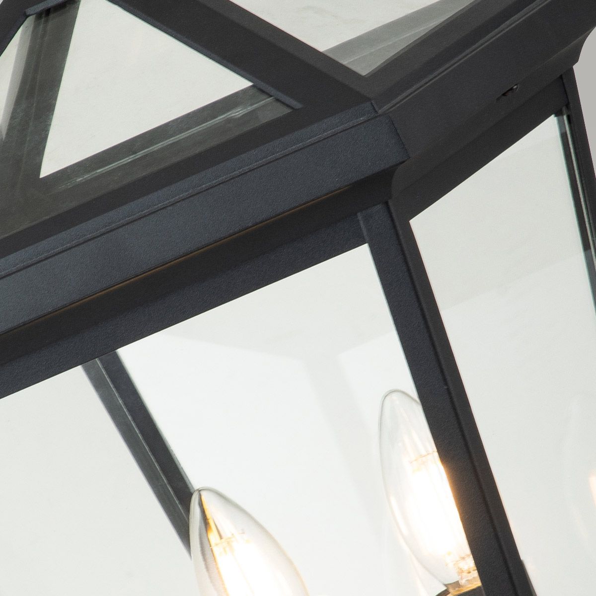 Quintiesse Alford Place 2 Light Pedestal Lantern - Museum Black