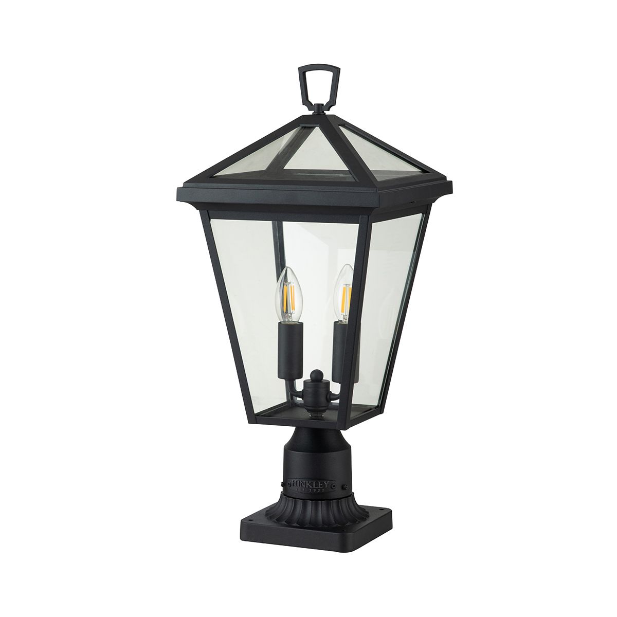 Quintiesse Alford Place 2 Light Pedestal Lantern - Museum Black