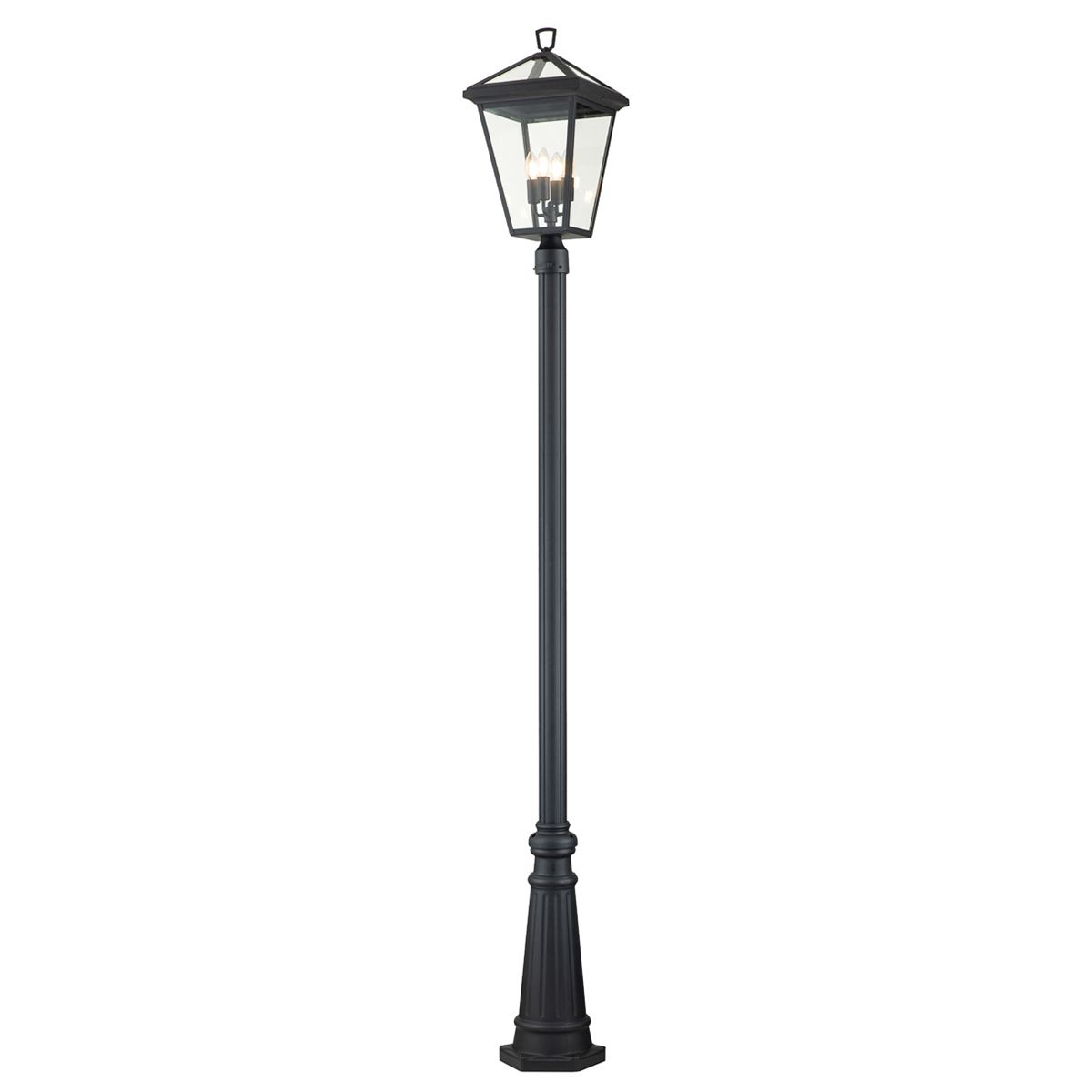 Quintiesse Alford Place 4 Light Lamp Post - Museum Black
