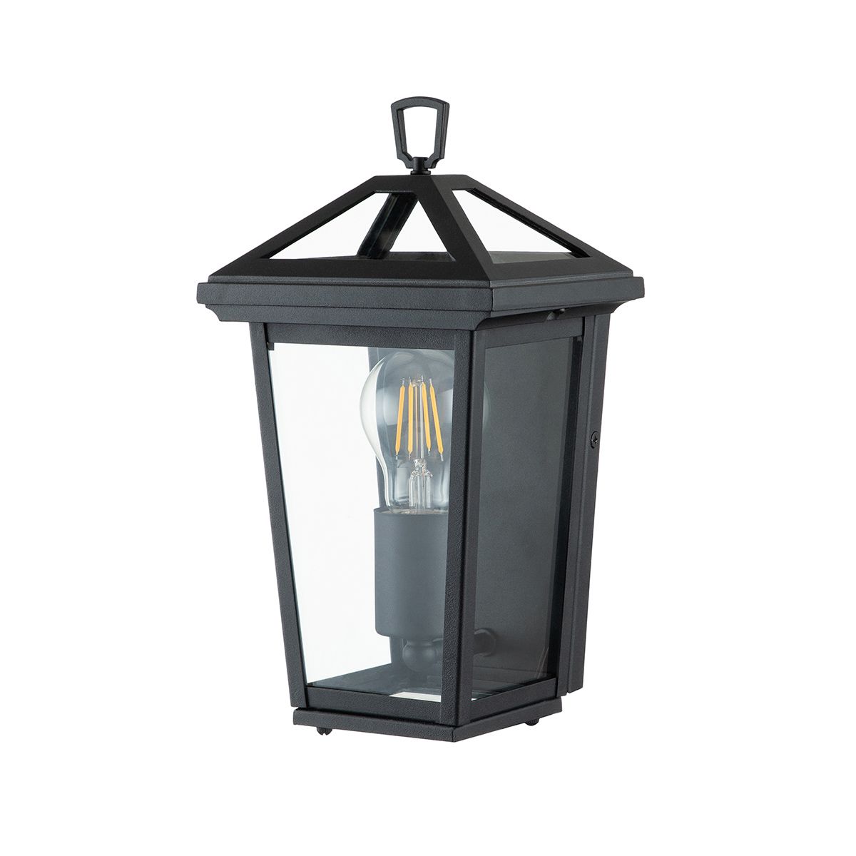 Quintiesse Alford Place Single Half Lantern - Museum Black