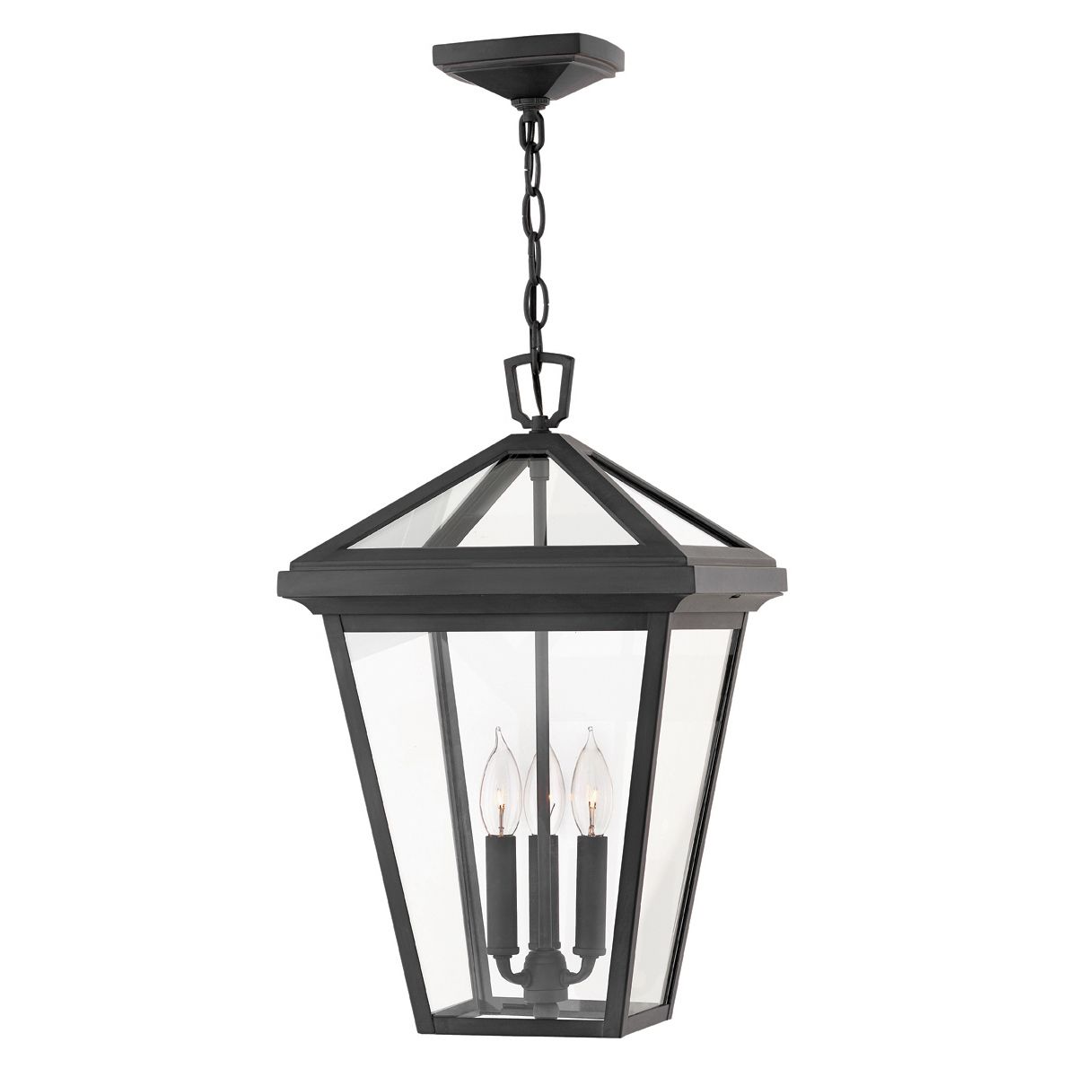Quintiesse Alford Place 3 Light Large Chain Lantern - Museum Black