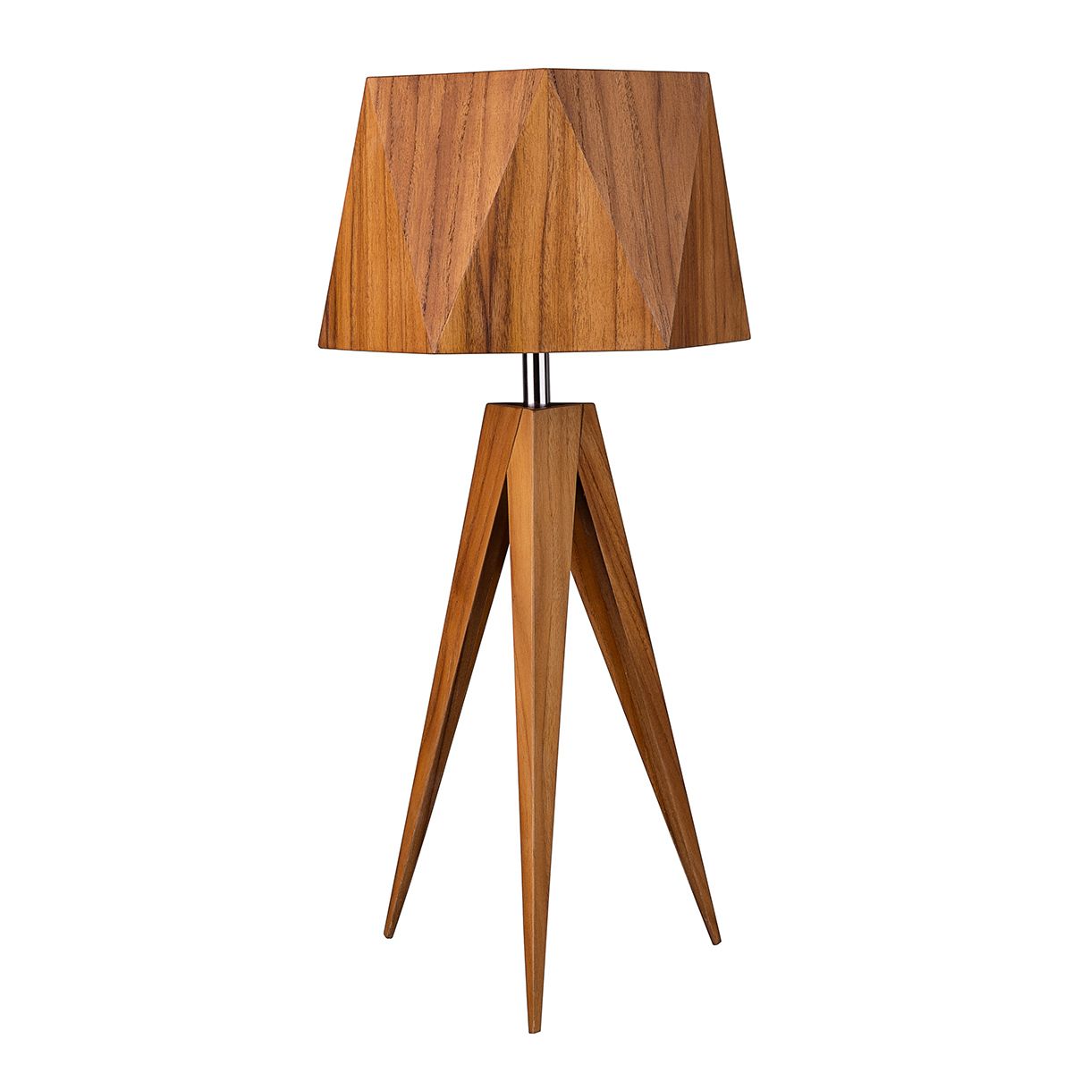 Quintiesse Angular Table Lamp - Teak Veneer