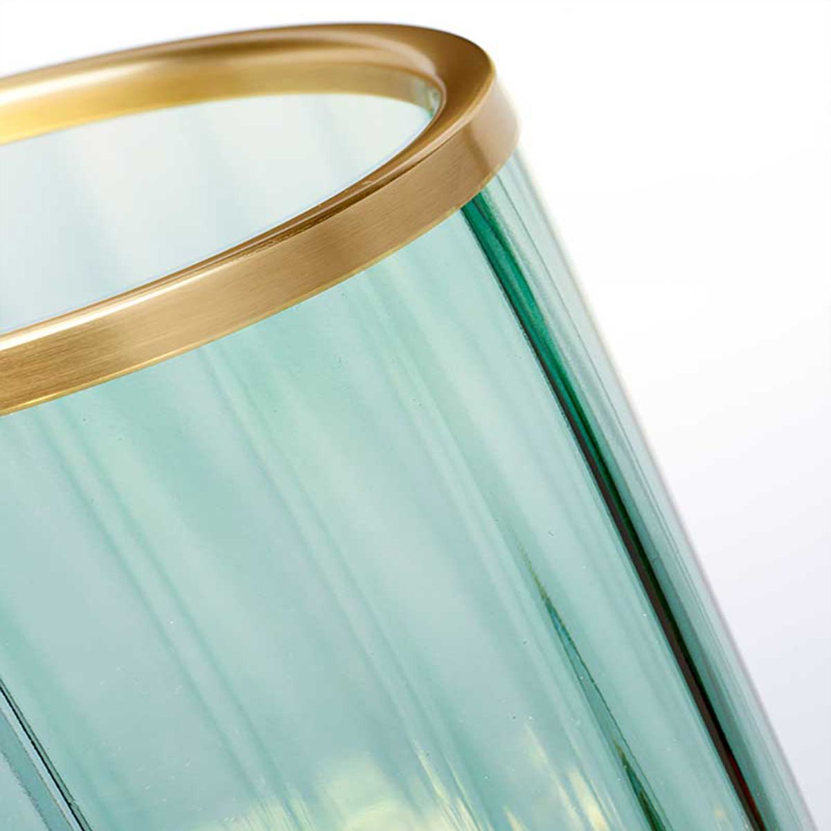 Quintiesse Arno Single Table Lamp - Green - Aged Brass
