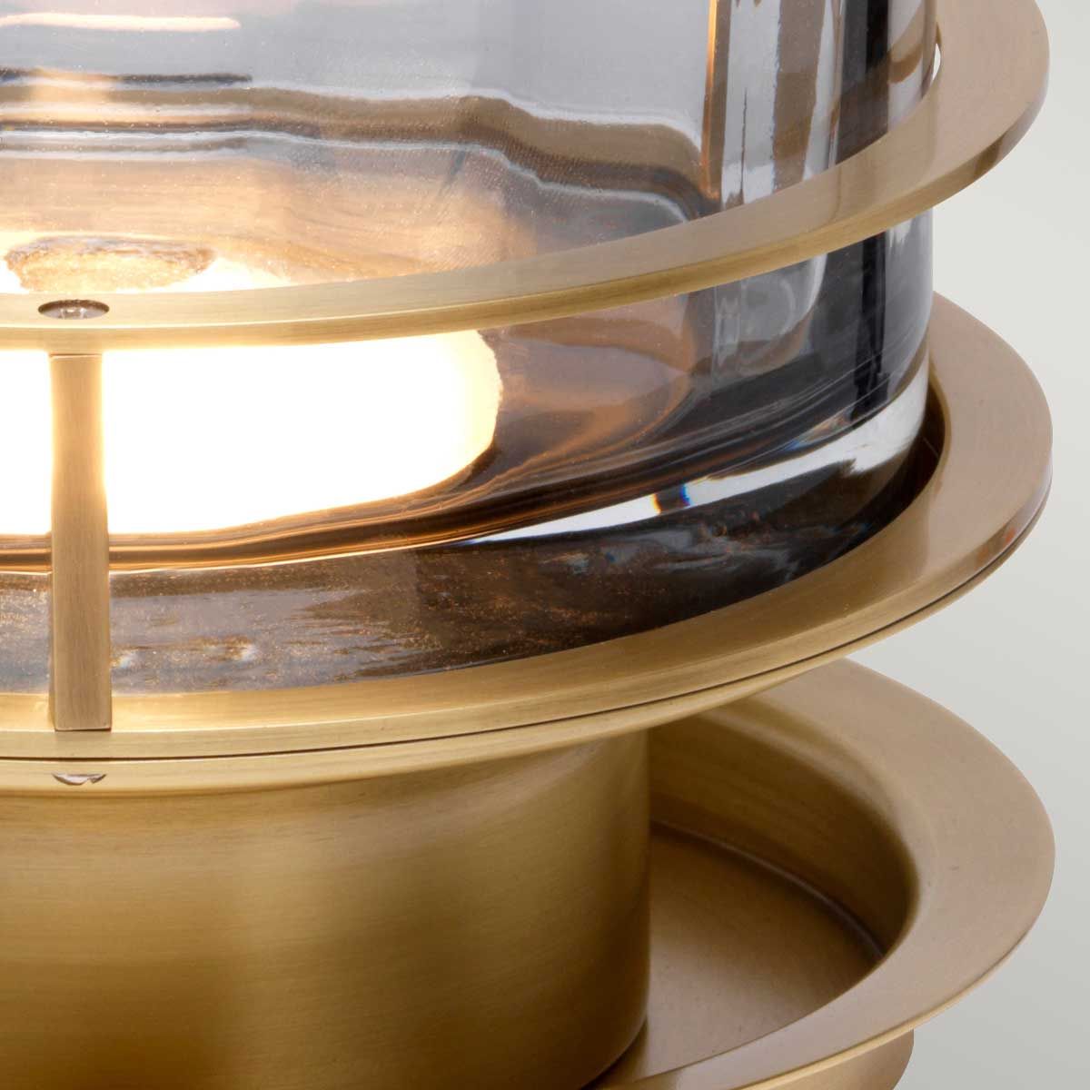 Quintiesse Arno Single Table Lamp - Smoke - Aged Brass