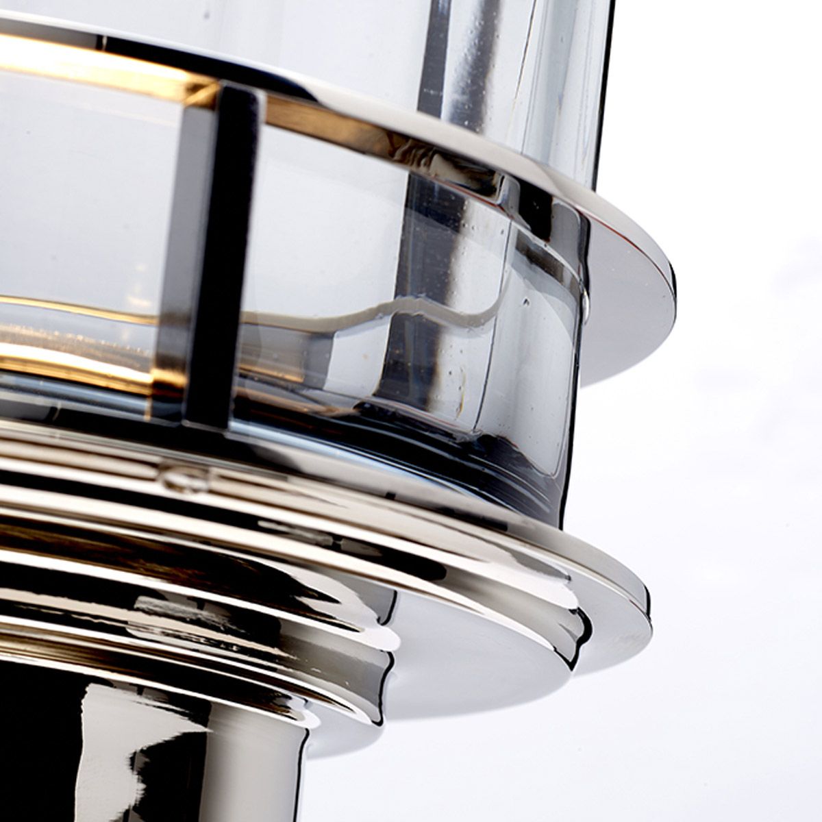Quintiesse Arno Single Table Lamp - Smoke - Polished Nickel
