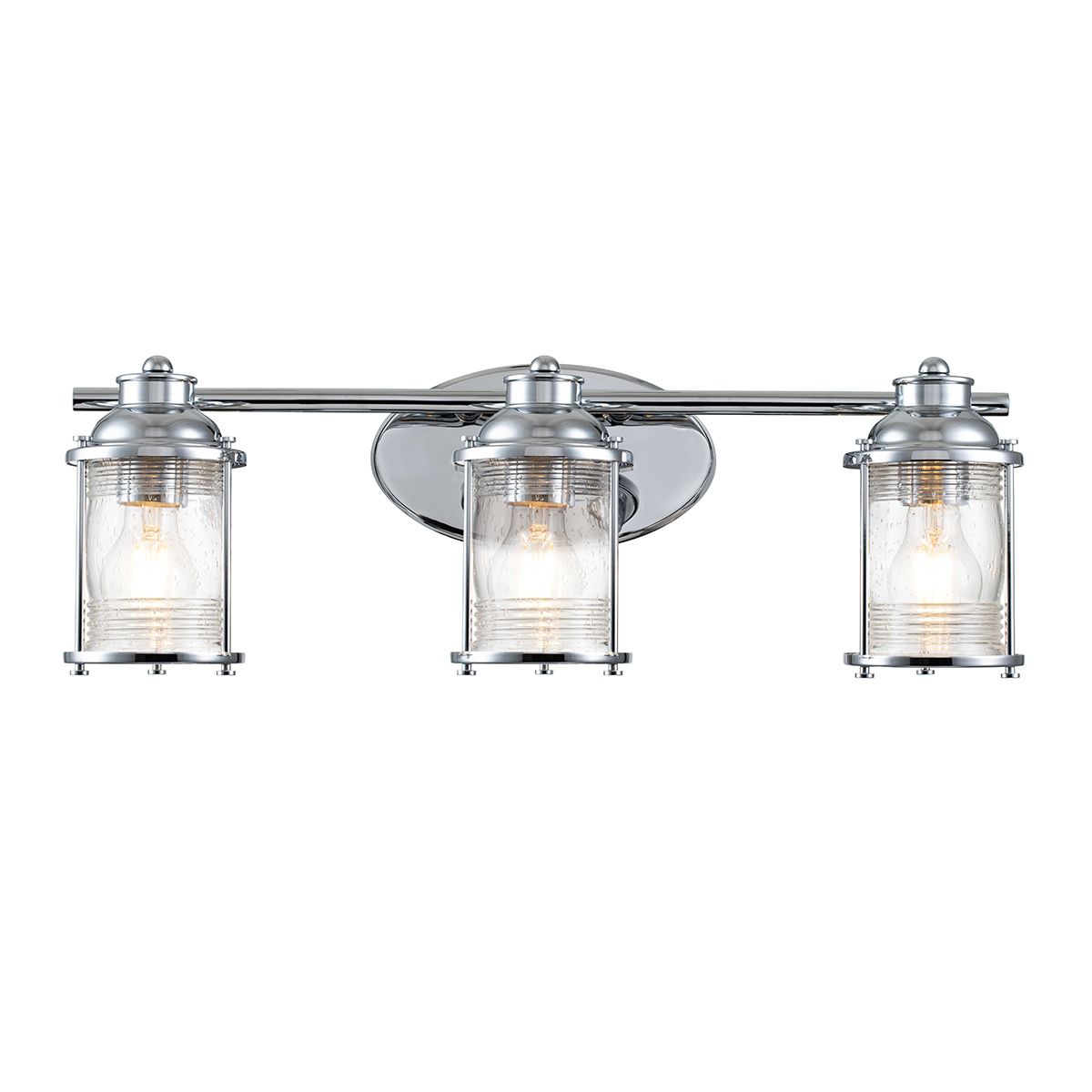 Quintiesse Ashland Bay 3 Light Bathroom Wall Light - Chrome
