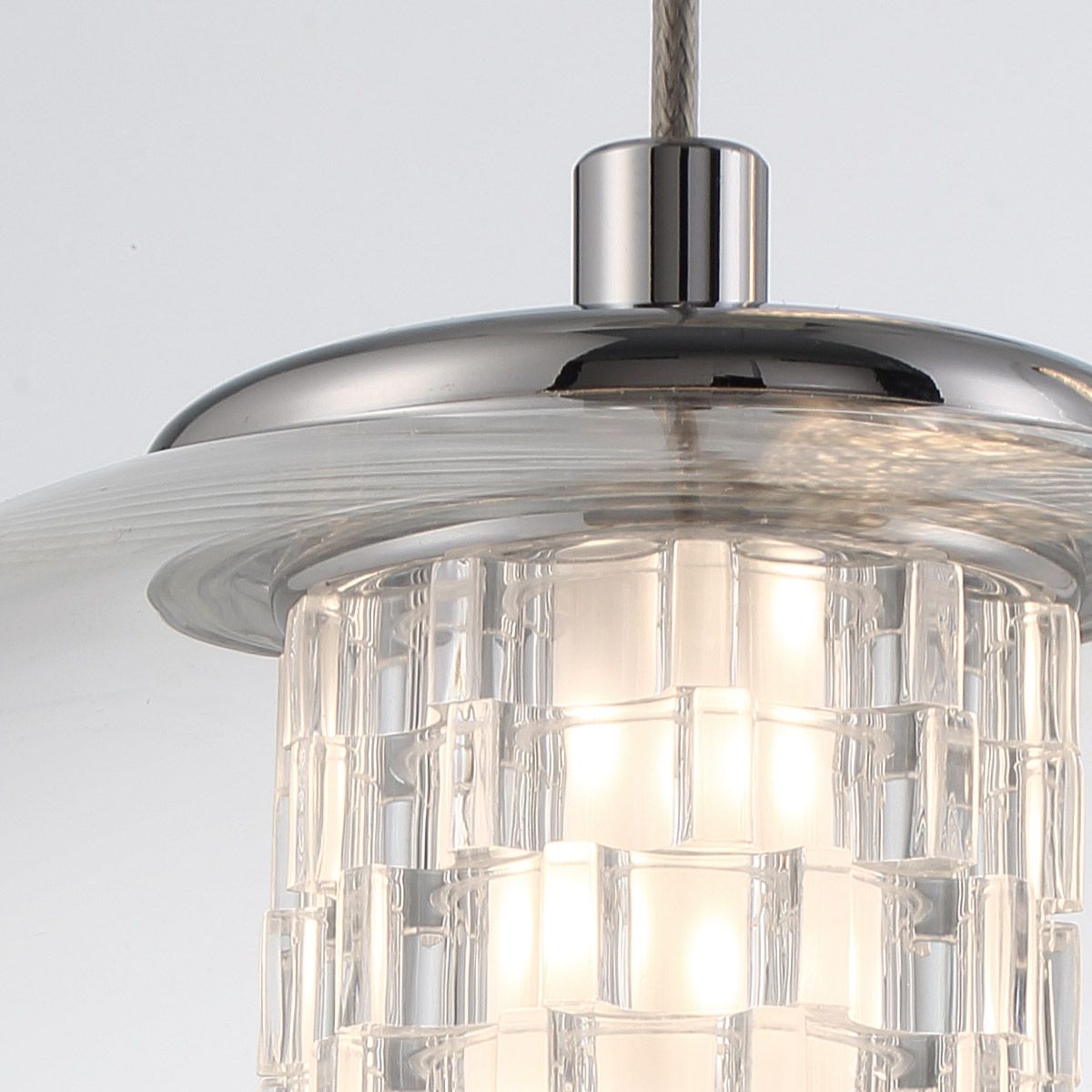 Quintiesse Atomo 1 Light Adjustable Pendant - Polished Chrome