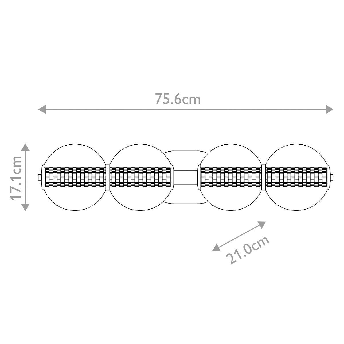 Quintiesse Atomo 4 Light Wall Light - Polished Chrome