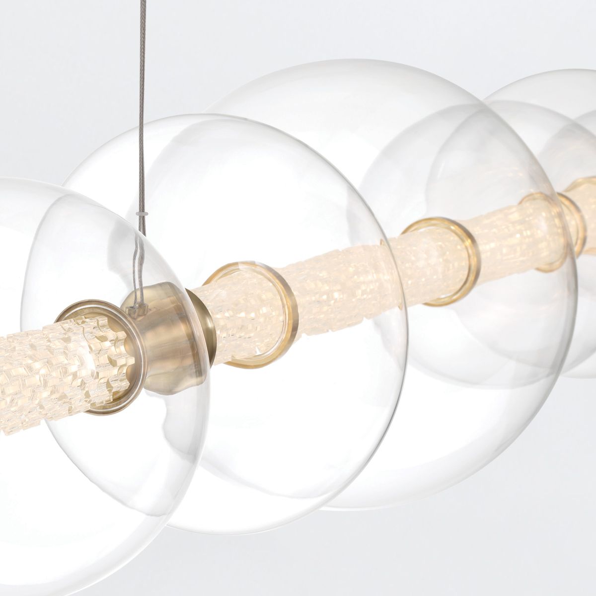 Quintiesse Atomo 7 Light Linear Pendant - Gold