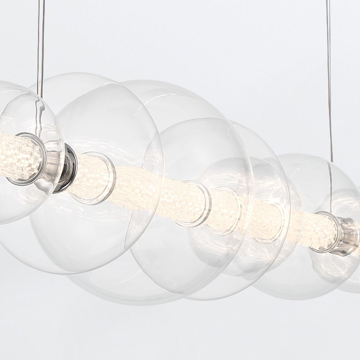 Quintiesse Atomo 7 Light Linear Pendant - Polished Chrome