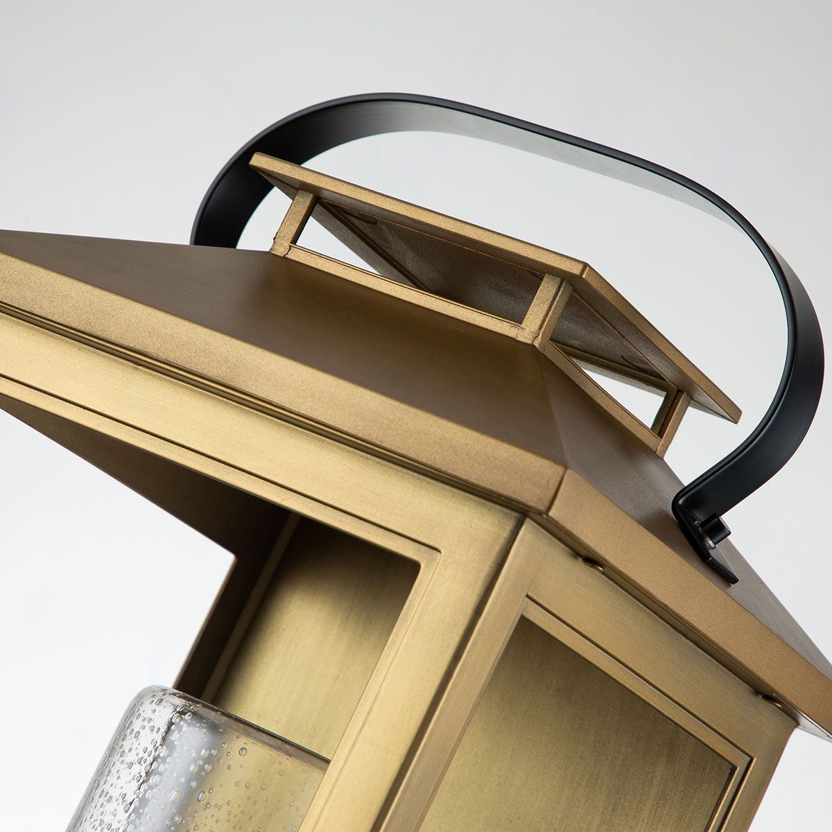 Quintiesse Atwater Single Large Wall Lantern - Distressed Brass