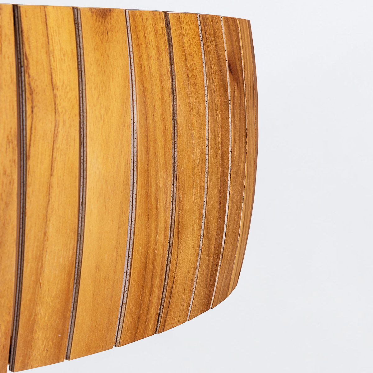 Quintiesse Barrel LED Flush Mount - Teak Veneer