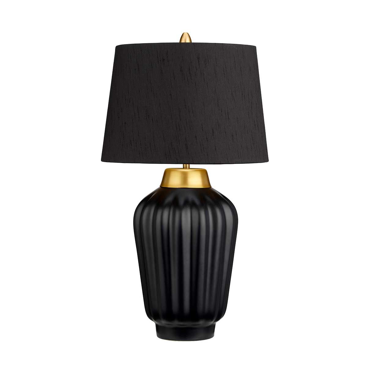 Quintiesse Bexley Single Table Lamp - Black & Brushed Brass