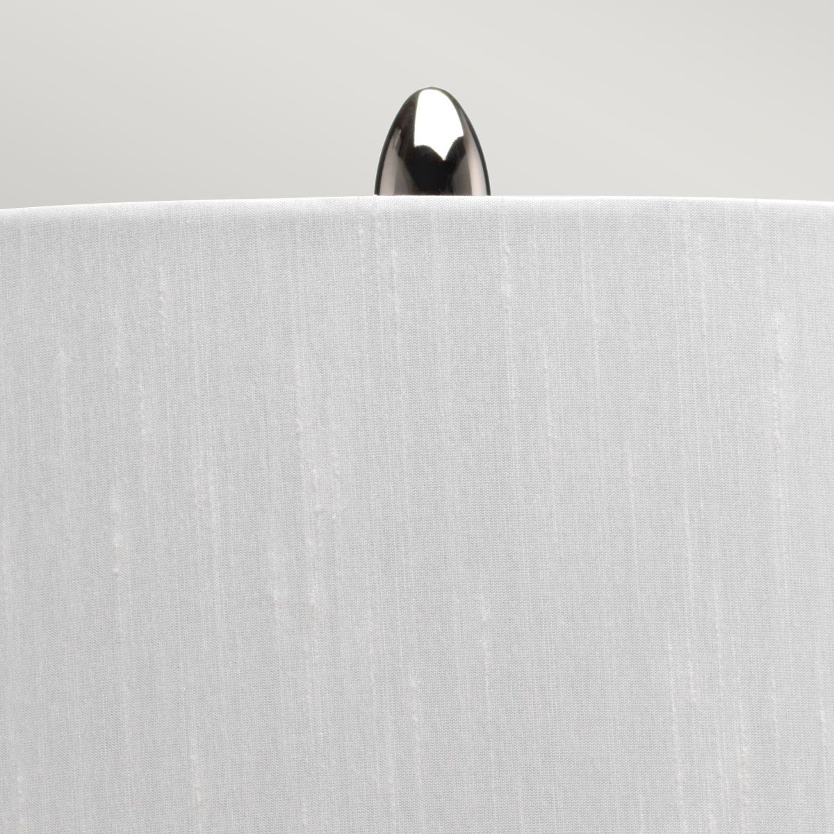 Quintiesse Bexley Single Table Lamp - White & Polished Nickel