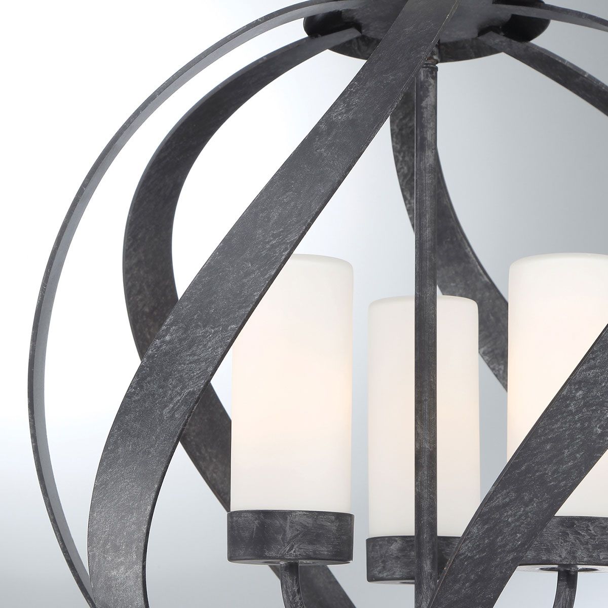Quintiesse Blacksmith 3 Light Outdoor Chandelier - Old Black