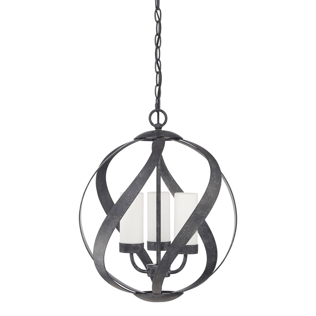 Quintiesse Blacksmith 3 Light Outdoor Chandelier - Old Black
