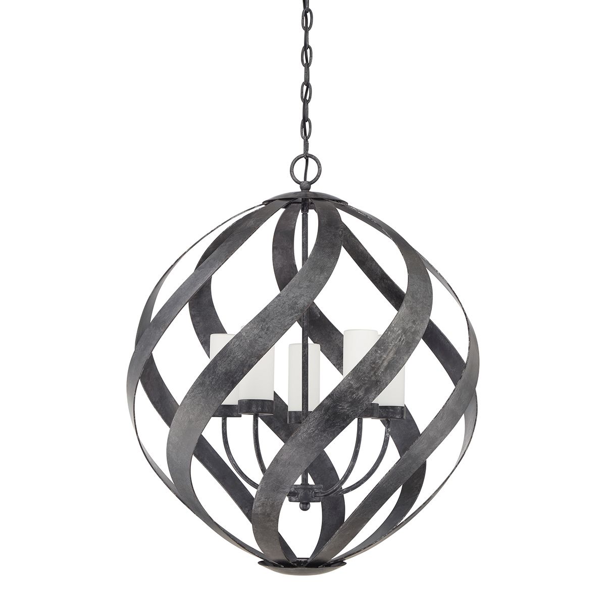 Quintiesse Blacksmith 5 Light Outdoor Chandelier - Old Black