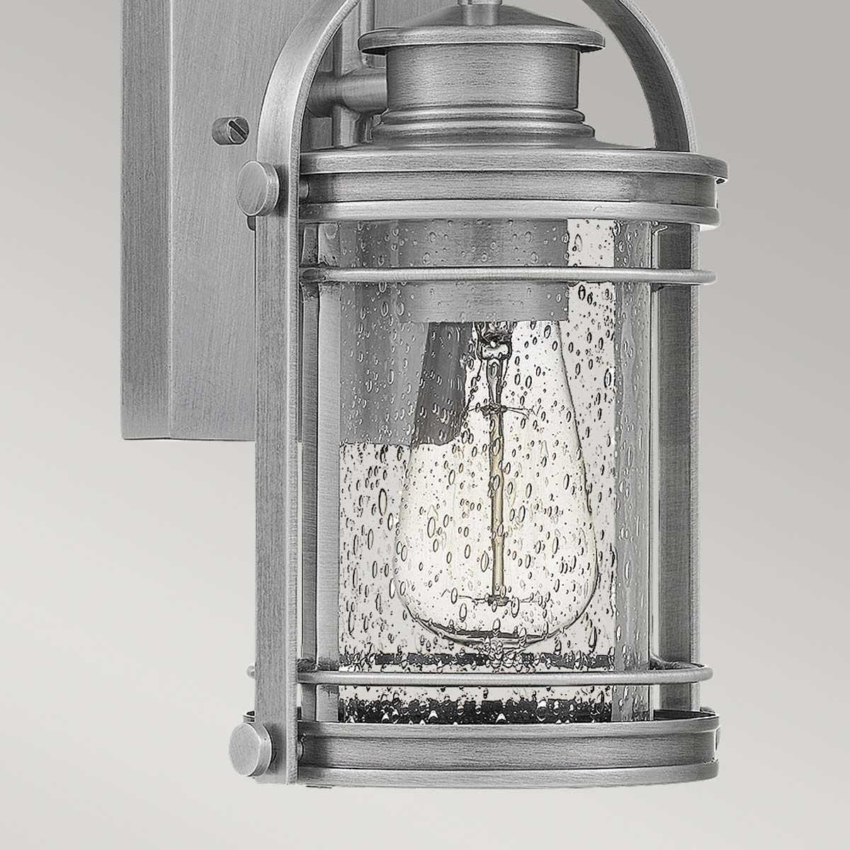 Quintiesse Booker Single Small Wall Lantern - Aluminium